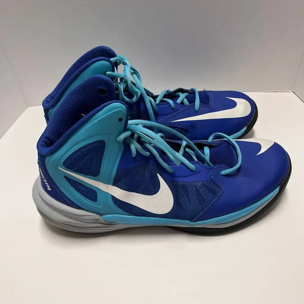 Nike Prime Hype DF Mid Game Royal Blue Lagoon White Men’s 10.5 Y2K Streetwear